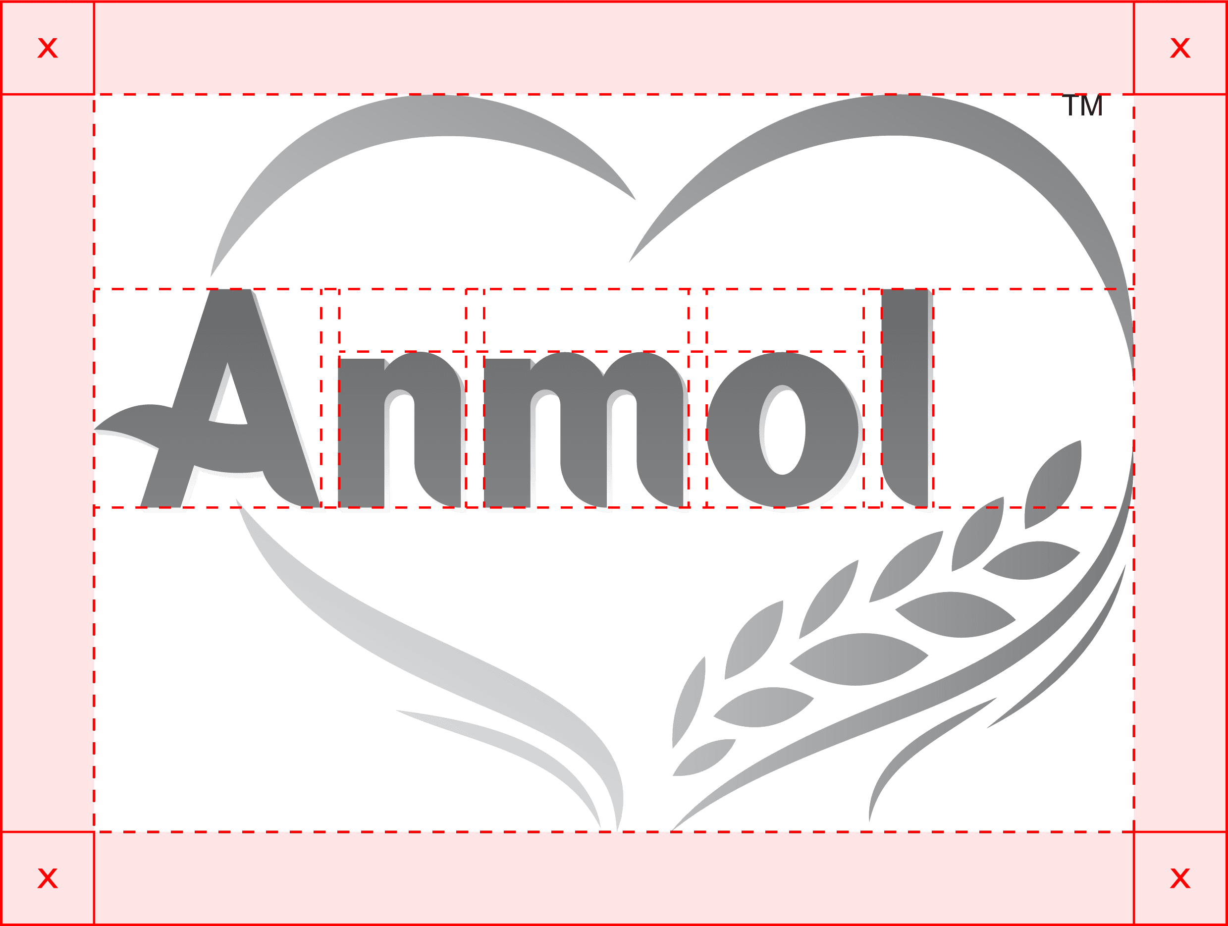 Logo construction grid -- clear-space rules and proportional guidelines