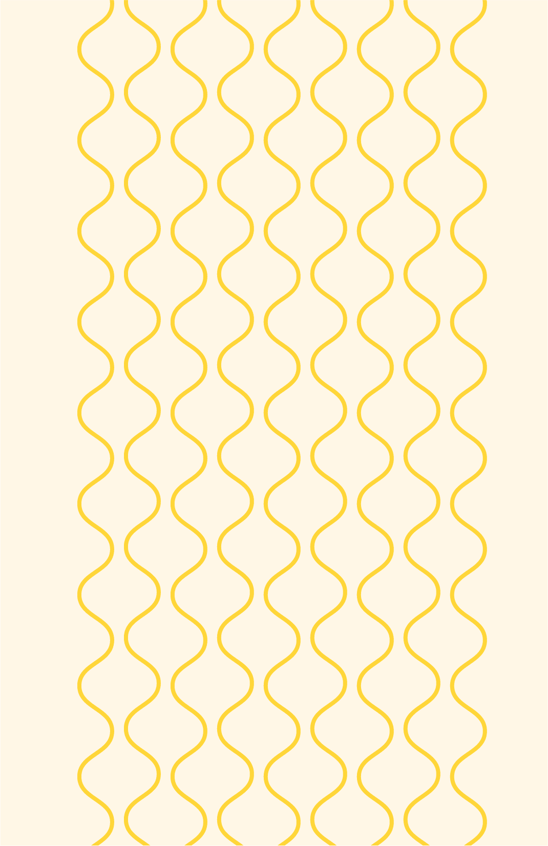 Brand pattern — ogee trellis motif in Cyber Yellow on cream, for packaging and textile applications