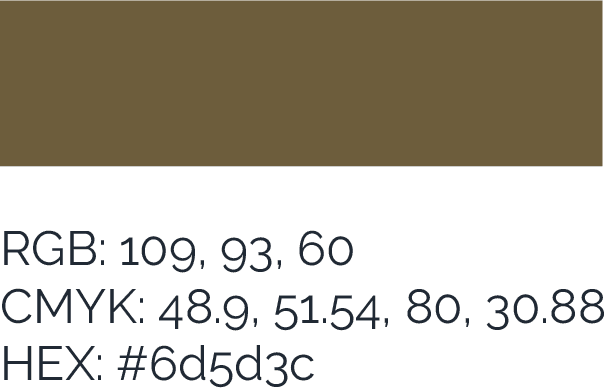 Warm olive-brown (#6d5d3c) -- tertiary color evoking natural wood tones