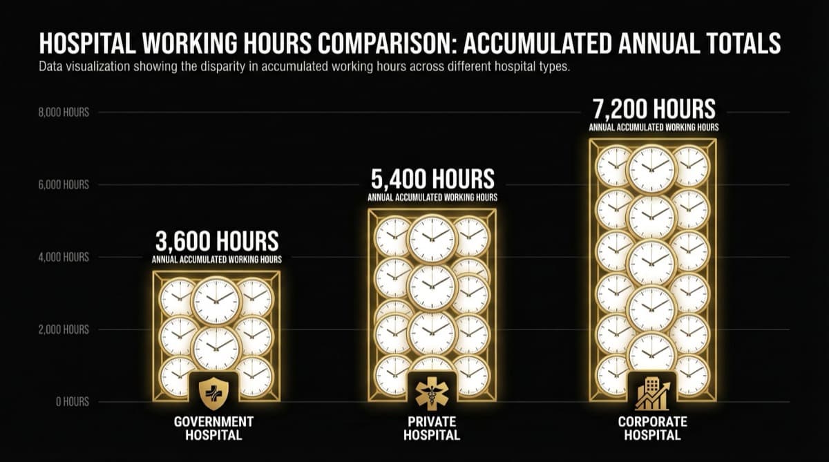 Average Working Hours of Indian Doctors by Hospital Type: Government vs Private vs Corporate