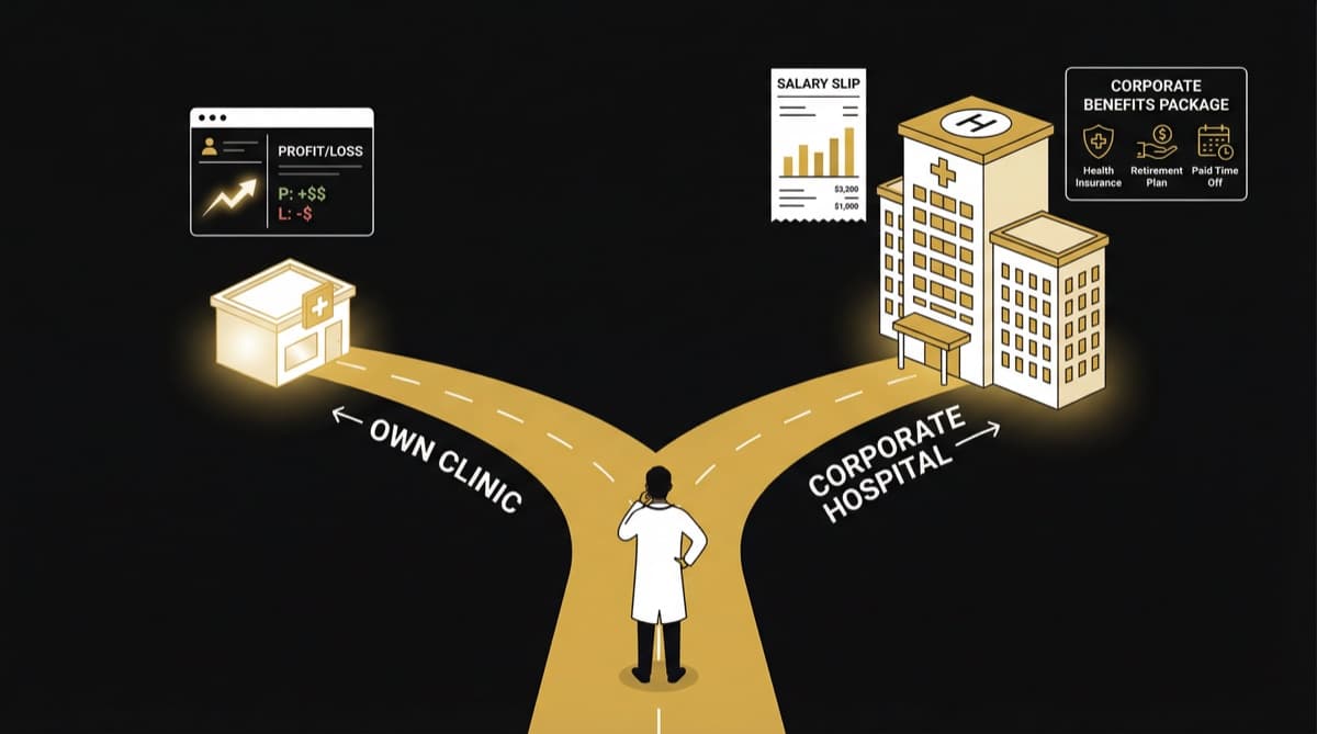 Should You Open a Clinic or Join a Corporate Hospital? A Financial Comparison