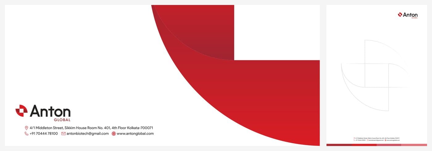 Stationery suite — branded envelope and letterhead