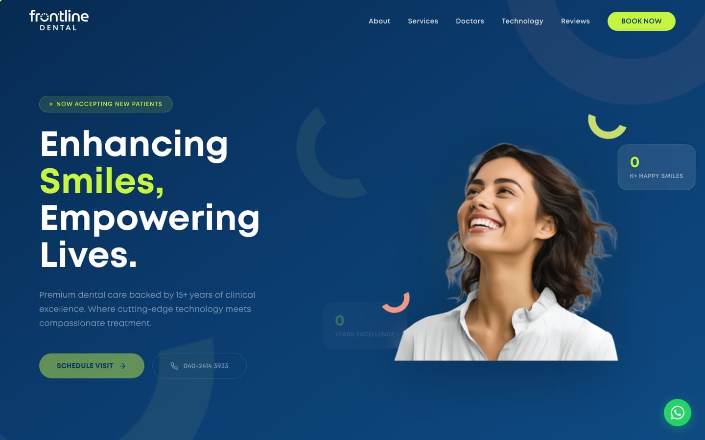 Live website — animated hero with GSAP scroll-triggered reveals