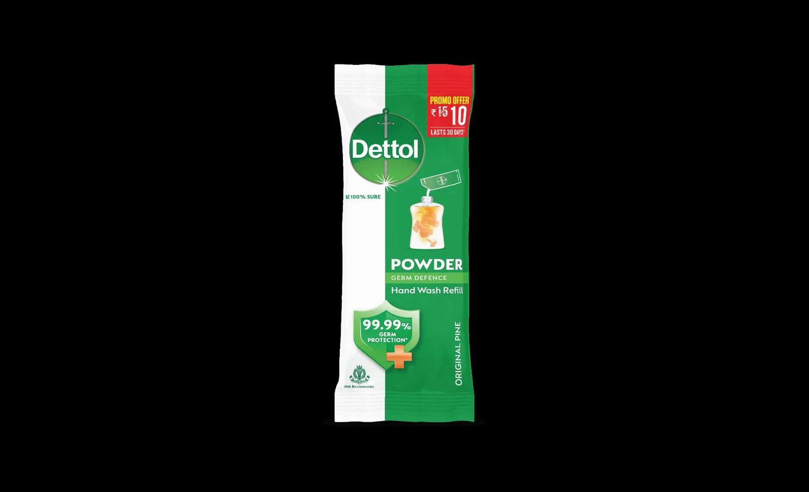 Dettol hand-wash refill pack, revamped packaging
