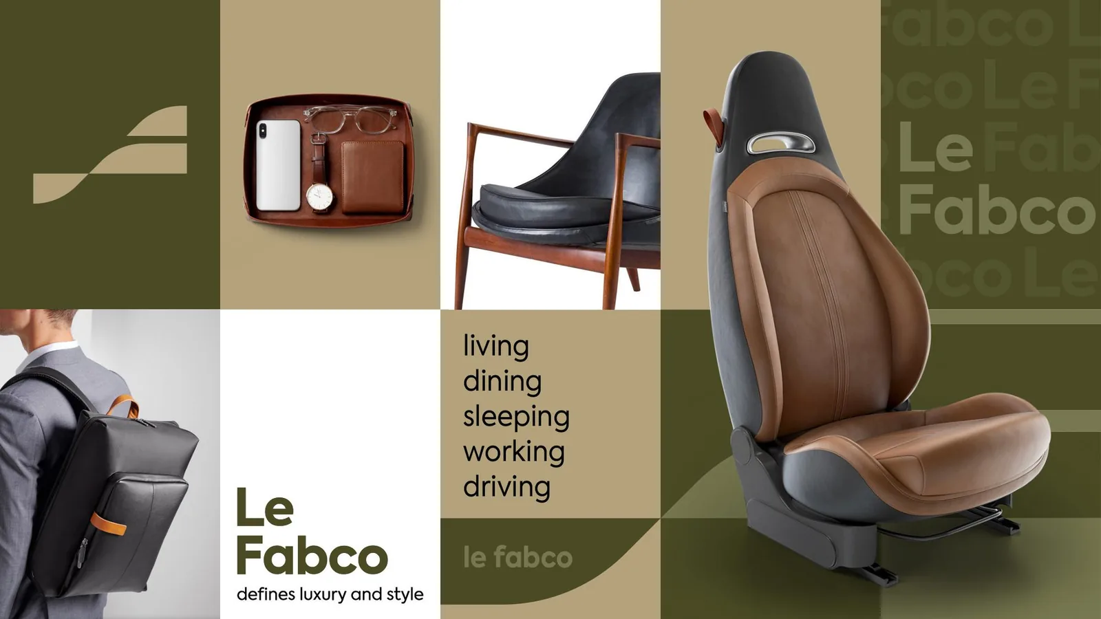 Le Fabco identity system collage